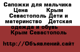 Сапожки для мальчика › Цена ­ 500 - Крым, Севастополь Дети и материнство » Детская одежда и обувь   . Крым,Севастополь